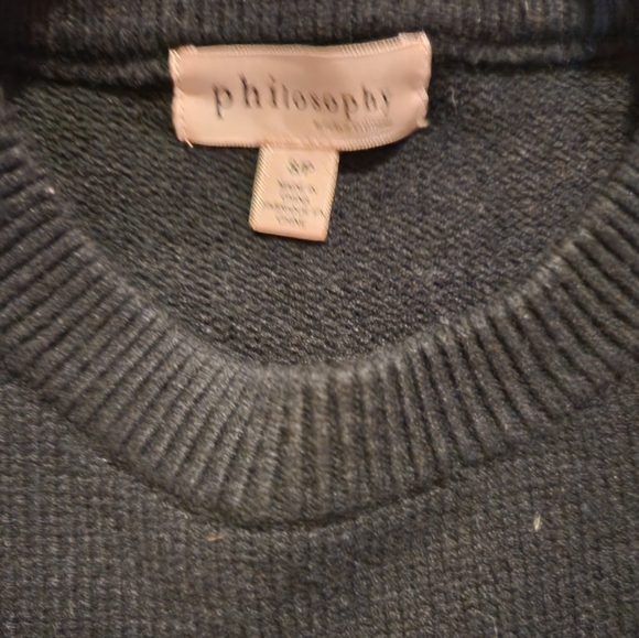 Philosophy Black + Multicolored Striped Sweater | Small - Picture 4 of 6